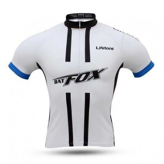 2016 BAT FOX Wielershirt Korte Mouw Blauw Wit Zwart