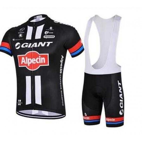 2015 Giant Fietskleding Set Fietsshirt Met Korte Mouwen+Korte Koersbroek Zwart