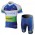 2013 Green Edge ORICA Fietskleding Wielershirts Korte Mouw+Fietsbroekje Blauw