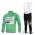 HTC-Highroad Pro Team Wielerkleding Set Wielershirts Lange Mouw+Lange Fietsbroeken Bib Groen Wit