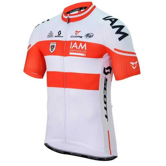 2016 IAM Wielershirt Met Korte Mouwen Rood Wit