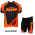 2016 KTM Fietskleding Wielershirt Korte Mouw+Korte Fietsbroeken Oranje 05