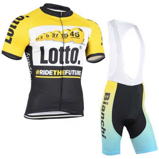 2015 Lotto Fisshirt Korte Mouw+Bianchi Korte Fisbroeken Bib