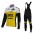 2016 Lotto Jumbo Wielerkleding Set Wielershirt Lange Mouw+Lange Fietsbroeken Bib Geel