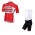 2016 LOTTO SOUDAL Fietskleding Set Fietsshirt Met Korte Mouwen+Korte Koersbroek Rood-1
