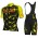 ALE SOLID Cracle Fluo Yellow Fietskleding Set Wielershirt Korte Mouwen+Korte Fietsbroeken Bib