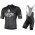 Bianchi Milano Black Fietskleding Set Wielershirt Korte Mouwen+Korte Fietsbroeken Bib