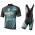 Bianchi Milano Caina Blue Fietskleding Set Wielershirt Korte Mouwen+Korte Fietsbroeken Bib