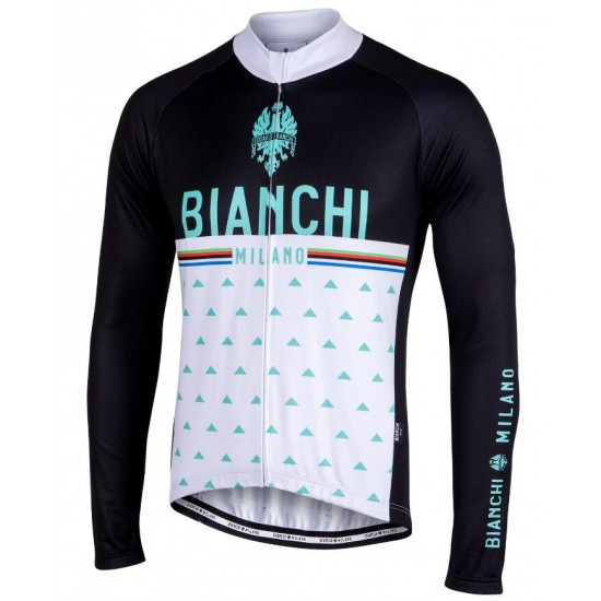 BIANCHI MILANO Nalles Wit Wielershirt Lange Mouw