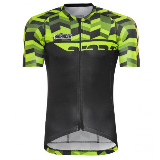 Bioracer Spitfire Fishbone Groen 2018 Wielershirt Korte Mouw