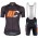 Cipollini Prestige Zwart Oranje Fietskleding Set Wielershirt Korte Mouw+Korte Fietsbroeken Bib