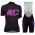 Cipollini Prestige Dames Black Violet Fietskleding Set Wielershirt Korte Mouw+Korte Fietsbroeken Bib