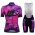 Cipollini Prestige Dames Camo Violet Fietskleding Set Wielershirt Korte Mouw+Korte Fietsbroeken Bib