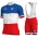 Groupama Fdj French Champion 2018 Fietskleding Set Wielershirt Korte Mouw+Korte Fietsbroeken Bib