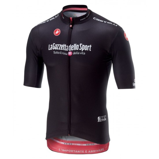 Giro D'Italia 2018 Zwart Wielershirt Korte Mouw