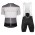 POC Essential Steel Multi Grey Fietskleding Set Wielershirt Korte Mouwen+Korte Fietsbroeken Bib