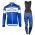 2018 Quick Step Floors Blauw Fietskleding Set Wielershirt Lange Mouw+Lange Fietsbroeken Bib