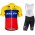 Quick Step Floors Ecuadorian Champion 2018 Fietskleding Set Wielershirt Korte Mouw+Korte Fietsbroeken Bib