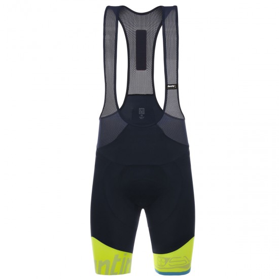 Santini Sleek 99 Geel Fluo Korte Fietsbroeken Bib