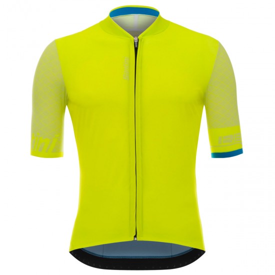 Santini Redux Geel Fluo Wielershirt Korte Mouw