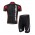 Merida 2014 Wielerkleding Set Set Wielershirts Korte Mouw+Fietsbroek Zwart Rood Wit