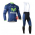 Movistar 2014 Wielerkleding Set Wielershirt Lange Mouwen+Lange Fietsbroeken Bib Blauw Zwart