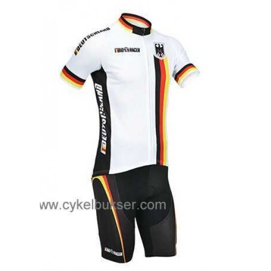 Nazionale Tedesca Teams Wielerkleding Set Set Wielershirts Korte Mouw+Fietsbroek