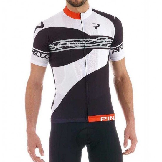 2016 Pinarello Wielershirt Korte Mouw Zwart Wit