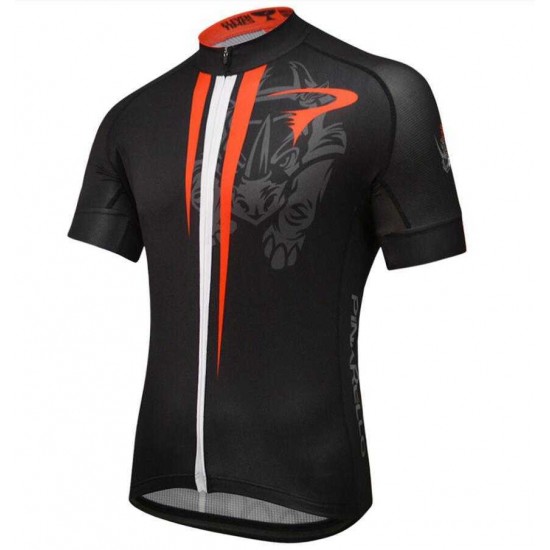 2016 Pinarello Rhino Corsa Wielershirt Korte Mouw Zwart Rood
