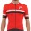 Pinarello Corsa Wielershirt Korte Mouw Rood Zwart