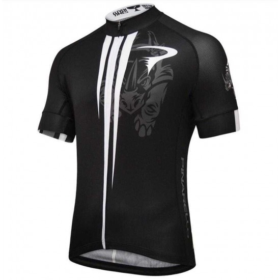 2016 Pinarello Rhino Corsa Wielershirt Korte Mouw Zwart Wit