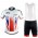 2016 SKY British Fietskleding Set Fietsshirt Met Korte Mouwen+Korte Koersbroek Rood Wit Zwart