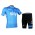 Teams Sky 2014 Wielerkleding Set Wielershirts Korte Mouw+Fietsbroek Blauw