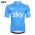 Teams Sky 2014 Wielershirt Met Korte Mouwen Blauw