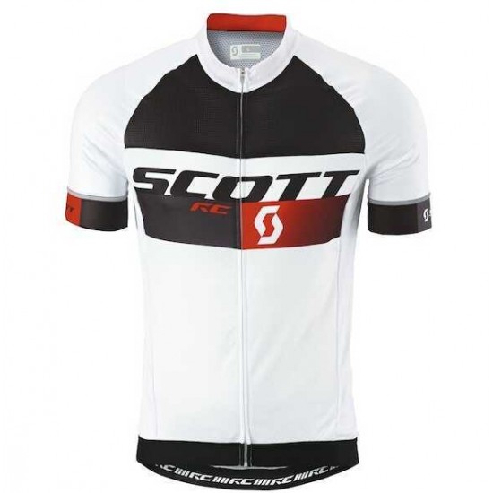 2015 Scott RC Pro Zwart-Wit-Rood Wielershirt Met Korte Mouwen