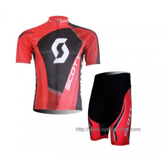 Scott RC Pro Wielerkleding Set Set Wielershirts Korte Mouw+Fietsbroek Rood Zwart I