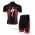 Specialized S-Work Wielerkleding Set Set Wielershirts Korte Mouw+Fietsbroek Zwart Rood