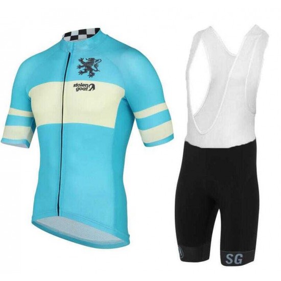 2017 Team Stolen Goat Fietskleding Set Fietsshirt Met Korte Mouwen+Korte Koersbroek 003