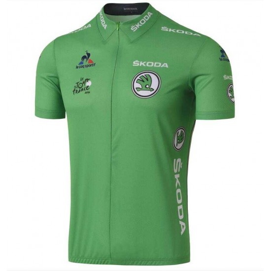 2016 SKODA TOUR DE FRANCE Wielershirt Met Korte Mouwen Groen