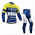 2014 FANTINI Wielerkleding Set Wielershirt Lange Mouw+Lange Fietsbroeken Blauw Geel Wit