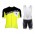 2015 WILIER Geel Wit Zwart Fietskleding Set Fietsshirt Met Korte Mouwen+Korte Koersbroek